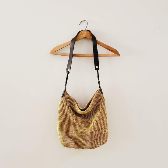 Banana Republic Handbags - Banana Republic Woven Purse with Leather Straps